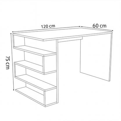 مكتب 120x60x75