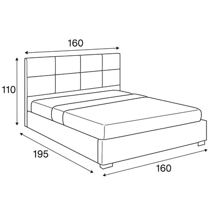 Bed - MDF - Velvet - Multi Sizes - Cataloug