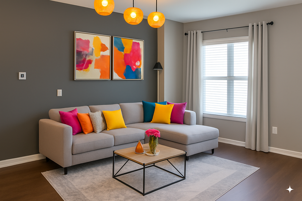 L-shape sofa - Beech Wood -Gray-280x160x90x75 cm