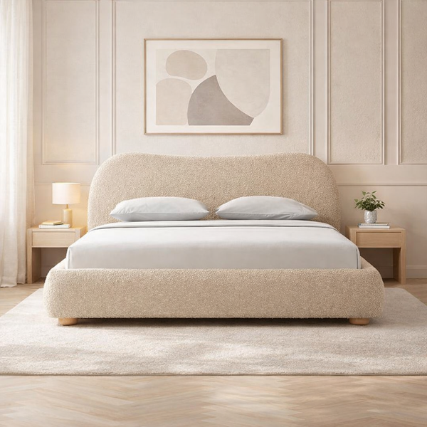 Bed - MDF Wood - Beige - Multi Size