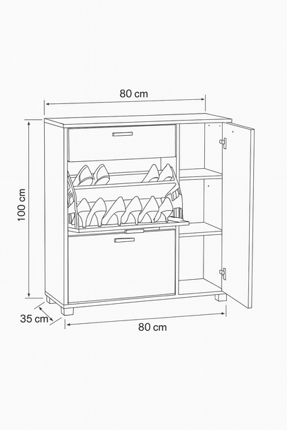 Shoe Rack 80x35x100