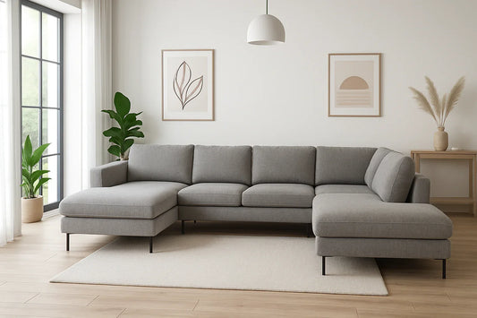 Sofa Beech Wood Linen Light Grey 300??200??160 - Cataloug