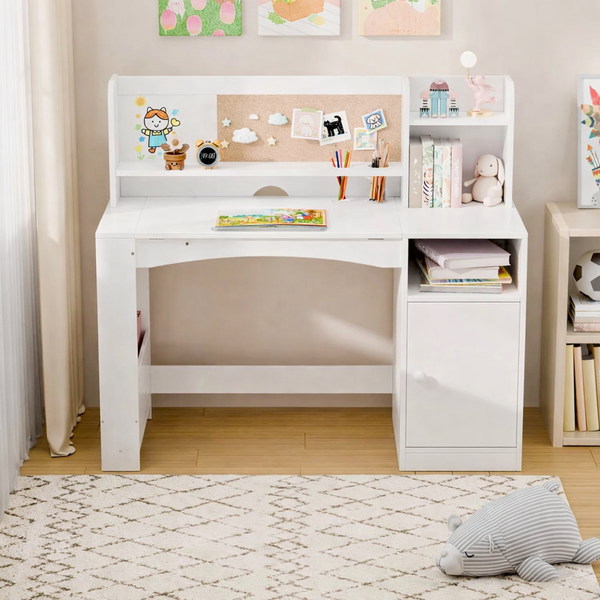 Kids Desk - MDF - White - 110x100x50 cm