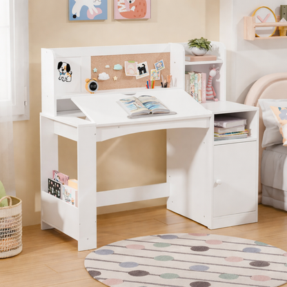 Kids Desk - MDF - White - 110x100x50 cm