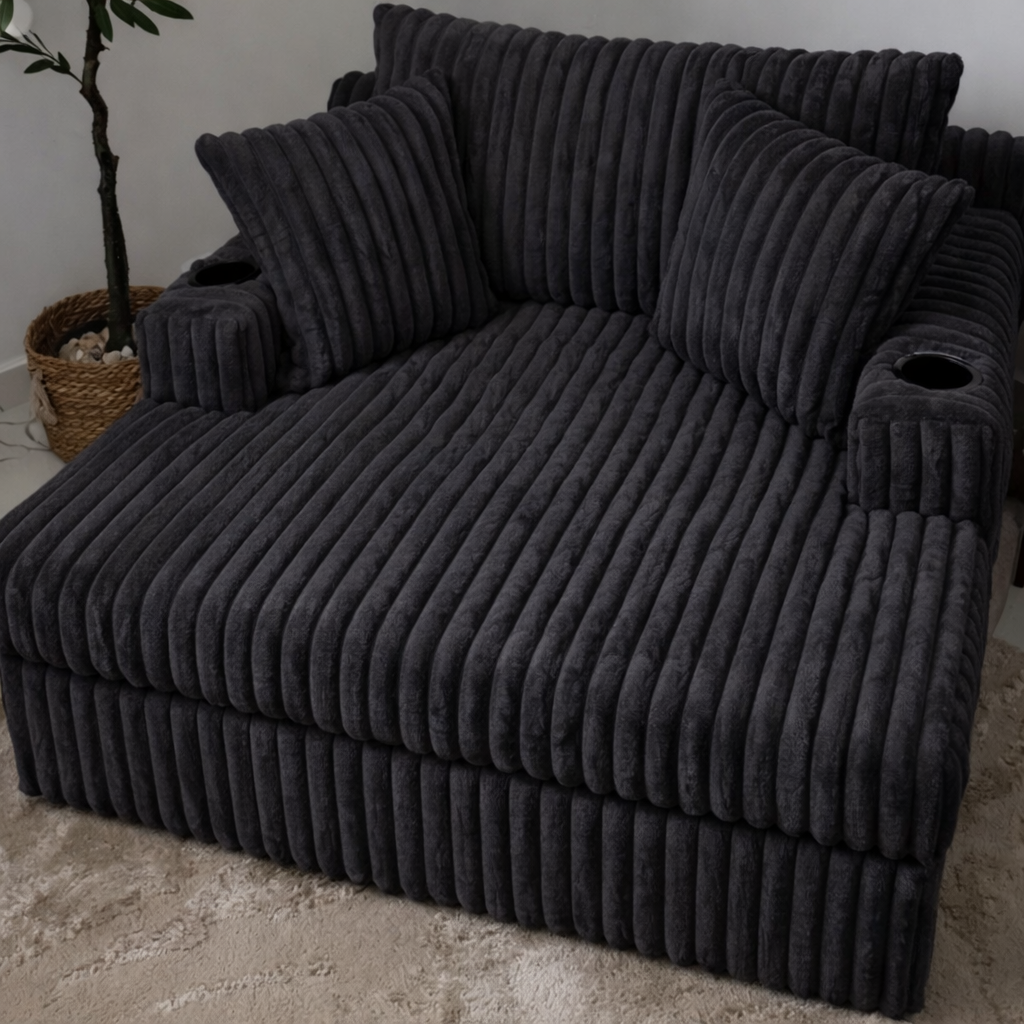 Oversize Chair - Natural Wood -Multi Fabrics - Multi color - 120x120x70 cm