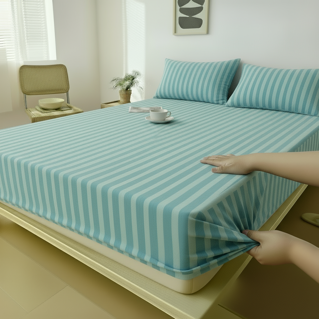 Bed Sheet - Cotton - Set 3 pieces - Multi Color - 180 cm