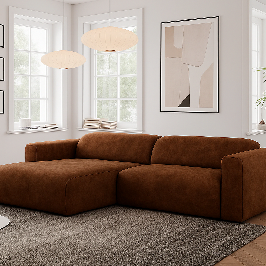 L-shape sofa - Beech Wood - Multicolor -288*180*90*72 cm