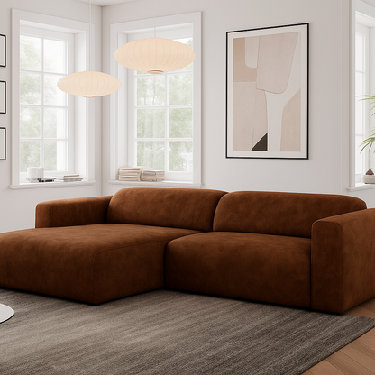 L-shape sofa - Beech Wood - Multicolor -288*180*90*72 cm