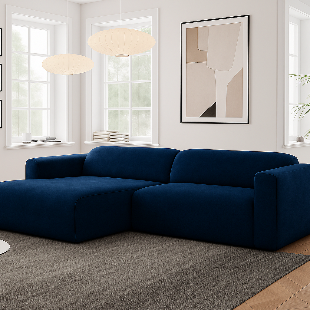 L-shape sofa - Beech Wood - Multicolor -288*180*90*72 cm