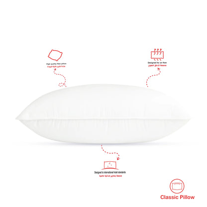 Classic Pillow -White -Fiber Soft - Multi Size