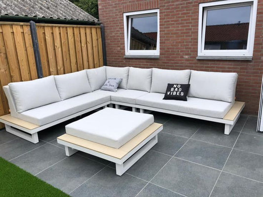 Outdoor Set - 3 Pieces - White & Beige