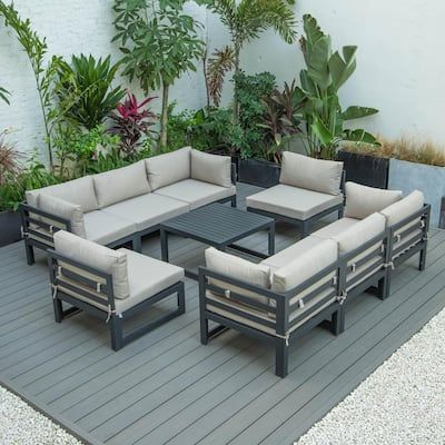 Outdoor Set - 5 Pieces - White & Black