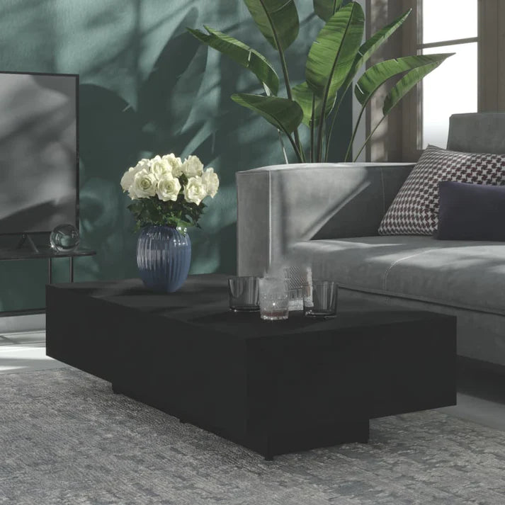 Coffee table - MDF - Black -60×120 cm