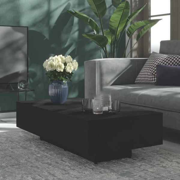 Coffee table - MDF - Black -60×120 cm