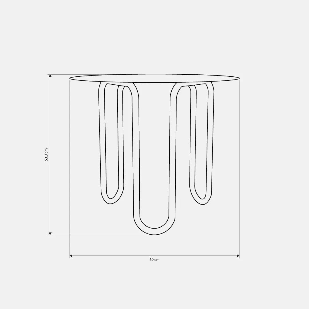 Side Table - Steel - Multi Color - 60×60×53.5 cm - Cataloug