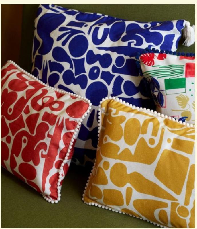 وسائد - قماش هامر - متعدد الألوان - 45×45 سم