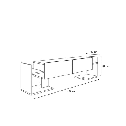 TV Unit - MDF - Multi Color - 160x30x43 cm