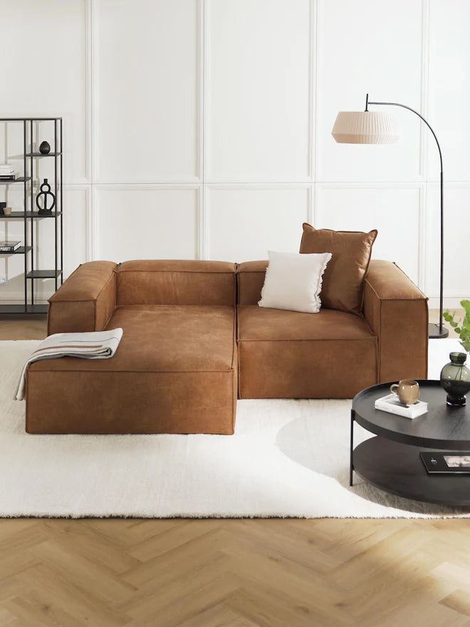 ركنه حرف L - خشب الزان - متعدد الالوان- 238*143*90*75 سم