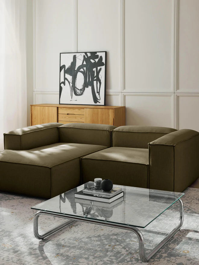 ركنه حرف L - خشب الزان - متعدد الالوان- 238*143*90*75 سم