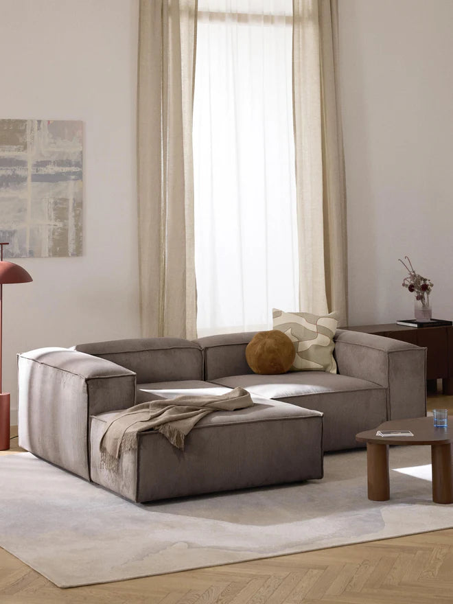 L-shape sofa - Beech Wood - Multicolor -238x143x85x75 cm