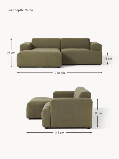 L-shape sofa - Beech Wood - Multicolor -238*143*85*75 cm