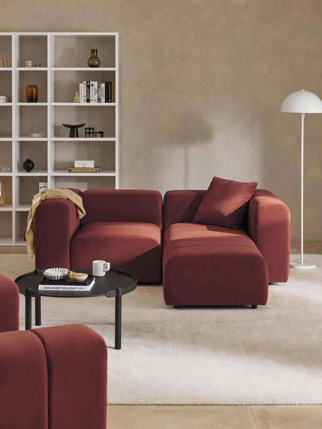 L-shape sofa - Beech Wood - Multicolor -211*180*85*70 cm