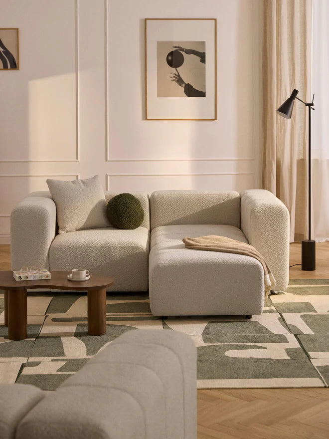 ركنه حرف L - خشب زان - متعدد الألوان - 211*180*90*70 سم