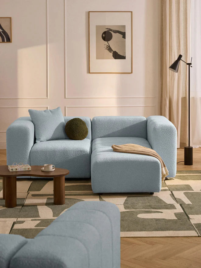 ركنه حرف L - خشب زان - متعدد الألوان - 211*180*90*70 سم