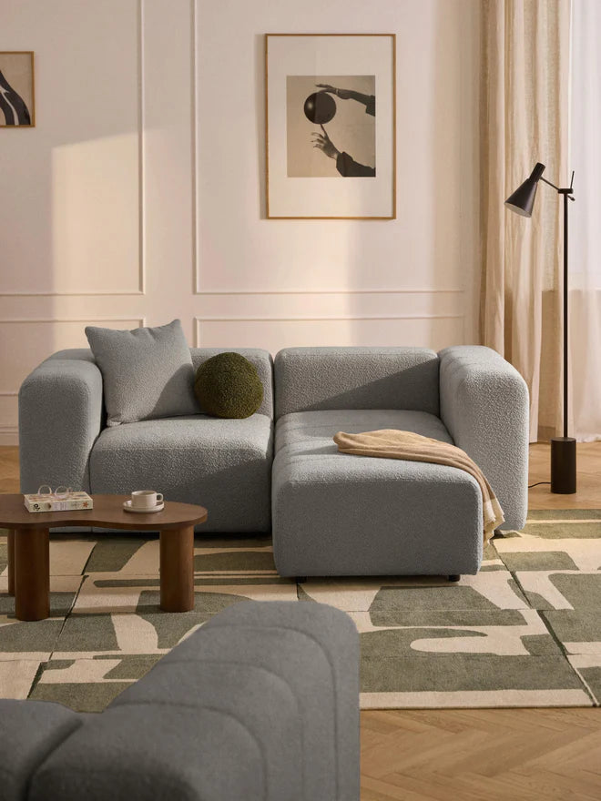 ركنه حرف L - خشب زان - متعدد الألوان - 211*180*90*70 سم