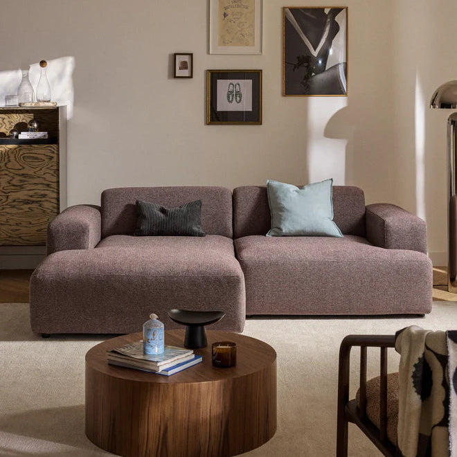 L-shape sofa - Beech Wood - Multicolor -238x143x85x75 cm