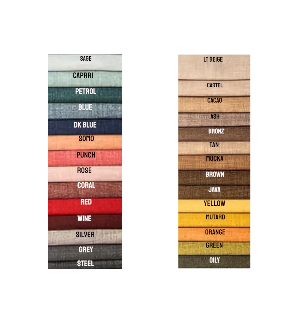 Chair - Oak Wood - Beech Wood - Linen- Multi color - 60x60x80 cm - Cataloug