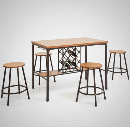 طاولة طعام - فولاذ - MDF - أسود - SM.DT.200.0002