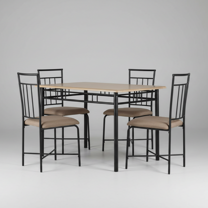 طاولة طعام - فولاذ - MDF - أسود - SM.DT.200.0006