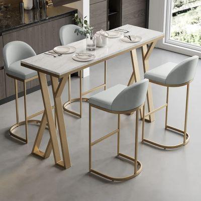 Dining Table - Steel - MDF - Gold - 120x50x100 cm - Cataloug