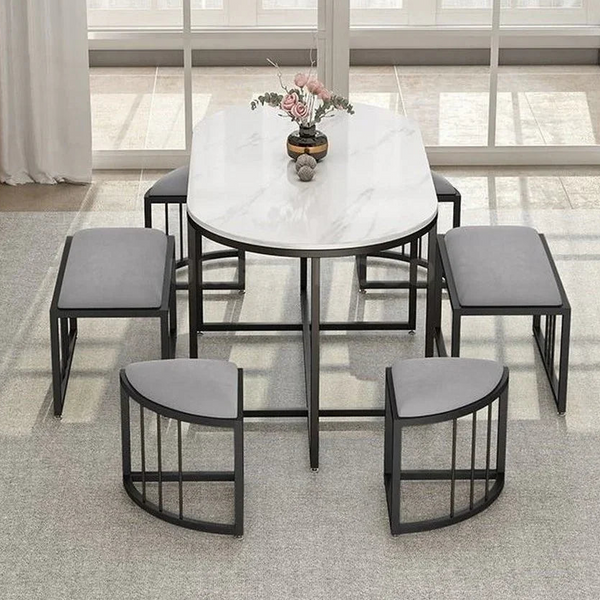 طاولة طعام - فولاذ - MDF - أسود - SM.DT.200.0017