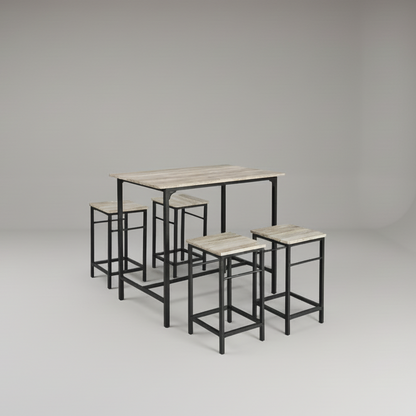 طاولة طعام - فولاذ - MDF - أسود - SM.DT.200.0024