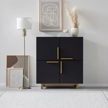 Shoe Cabinet - MDF Wood - Black - 30x60x100 cm - Cataloug