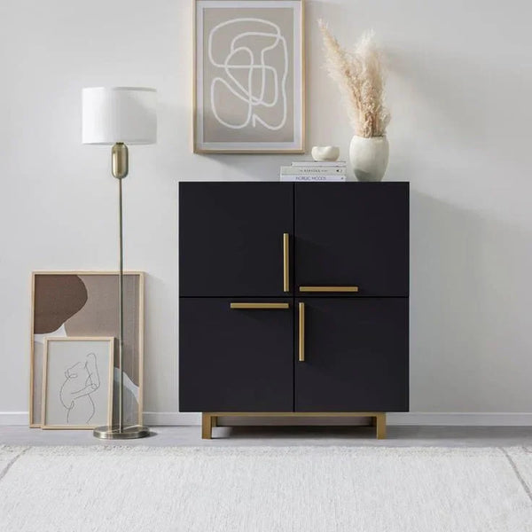 Shoe Cabinet - MDF Wood - Black - 30x60x100 cm - Cataloug