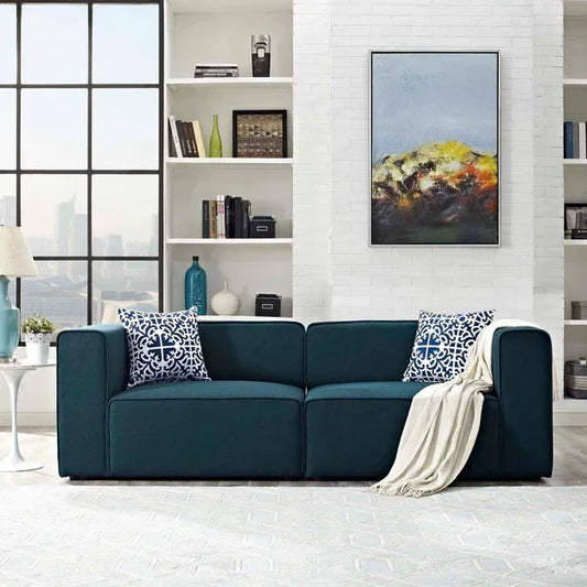 Sofa - Beech Wood - Linen Fabric - 220x85 cm - Cataloug