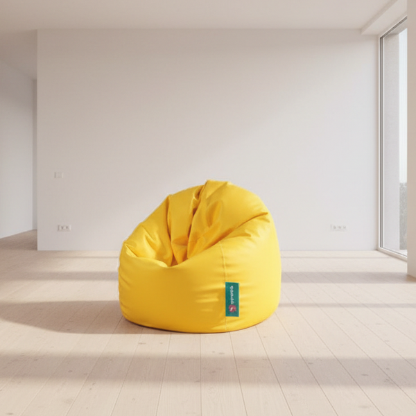 Large waterproof Bean bag - Yellow - 90x90x70 cm