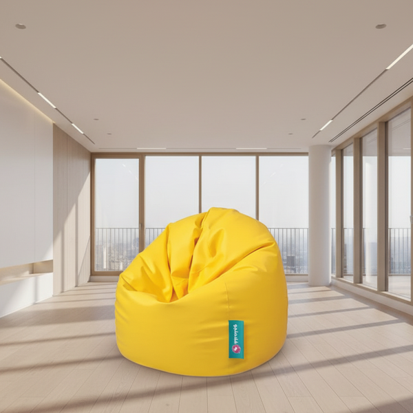 X-Large waterproof Bean bag - Yellow - 110x110x80 cm