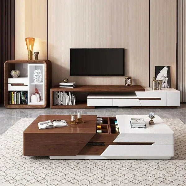 Bundle of TV Table with Coffee Table - MDF Wood - Multi Color - Cataloug
