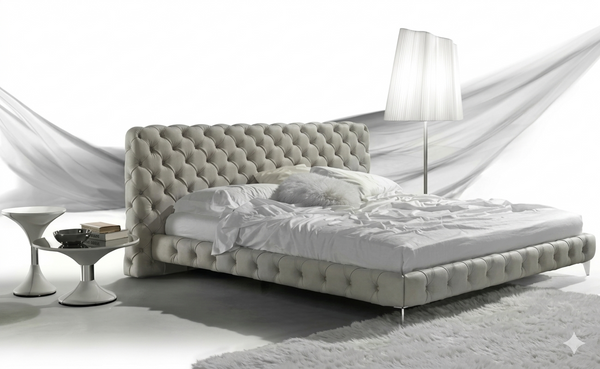Bed - MDF Wood - Beige - Multi Size