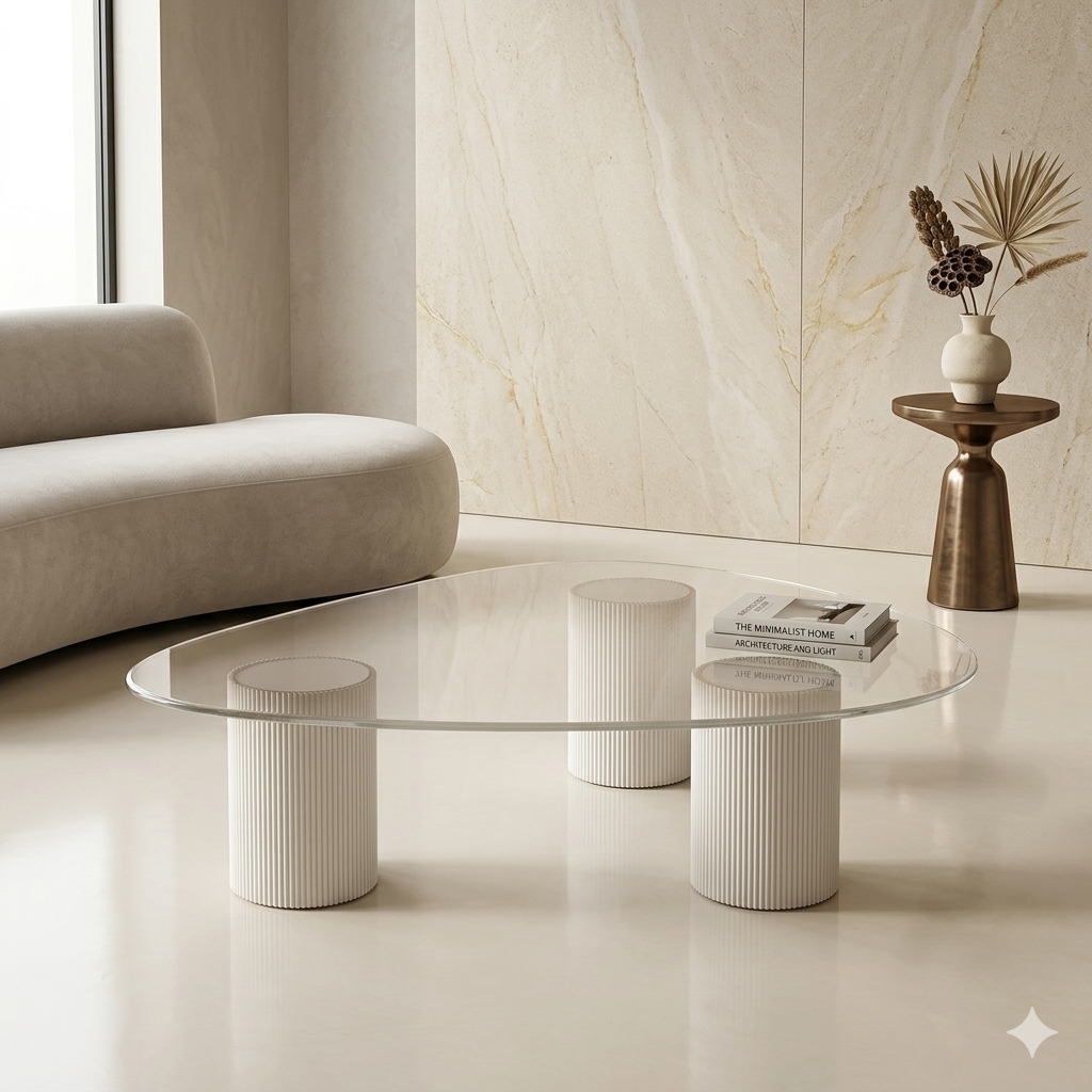 Table - Fiber Glass - Beige - 50x130 cm