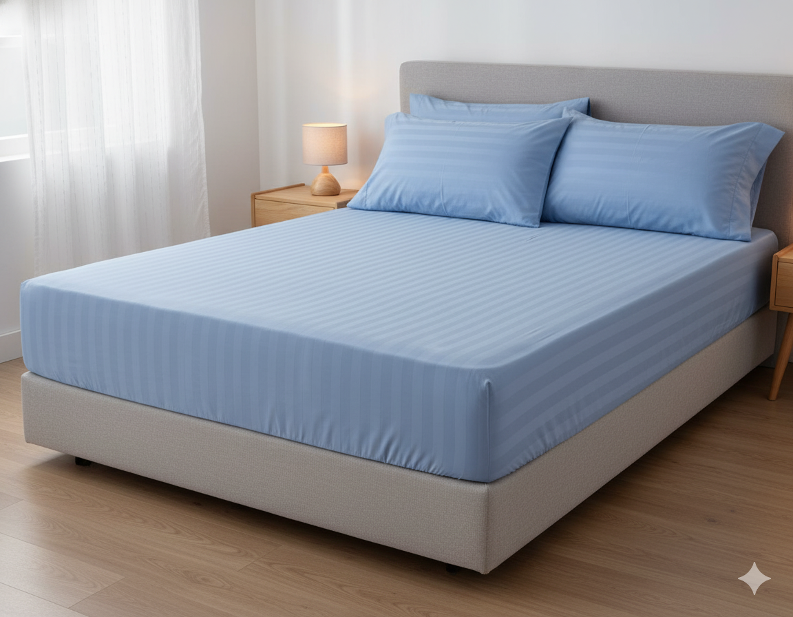 Bed Sheet - Cotton - Set 4 pieces - Multi Color - 160 cm