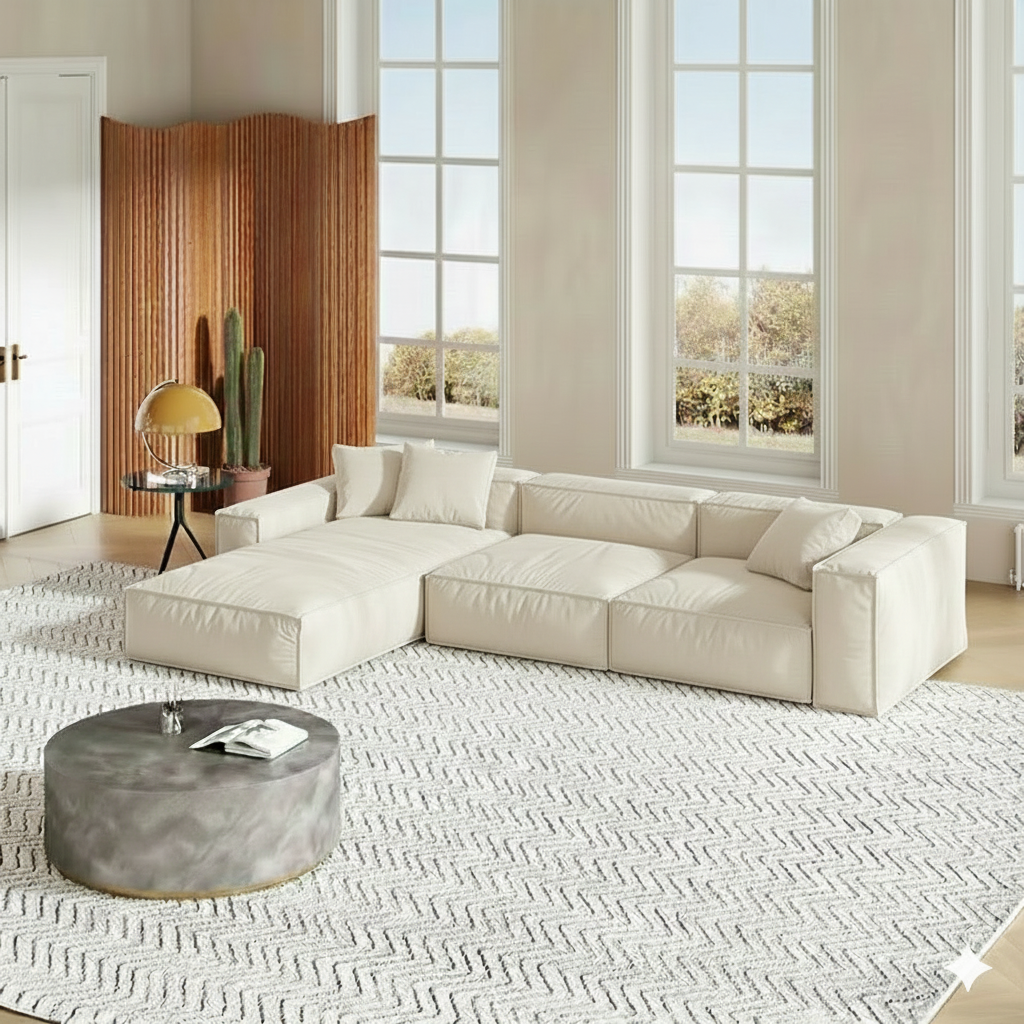 Sofa - L Shape - Beech Wood - Multi Color - 290x170x90 cm