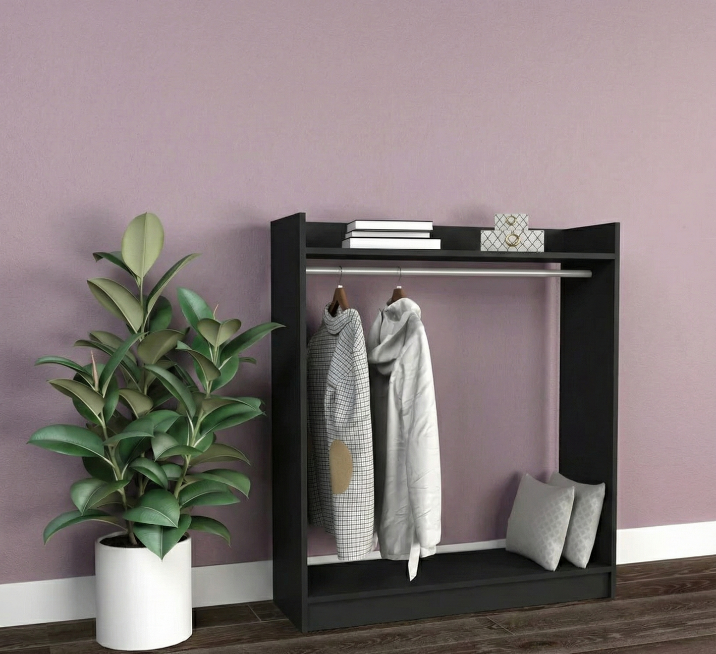 Dressing - MDF - black - 100x35x120 cm