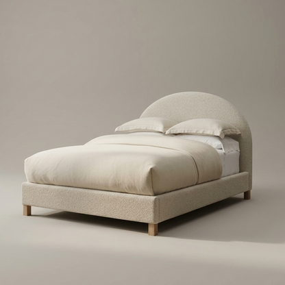 Bed-MDF Wood-Beige-Multi Size
