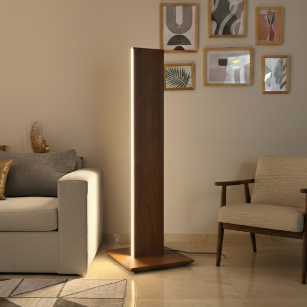 Touch Floor Lamp - LED - MDF Wood - Multi Color -40x40x160 cm