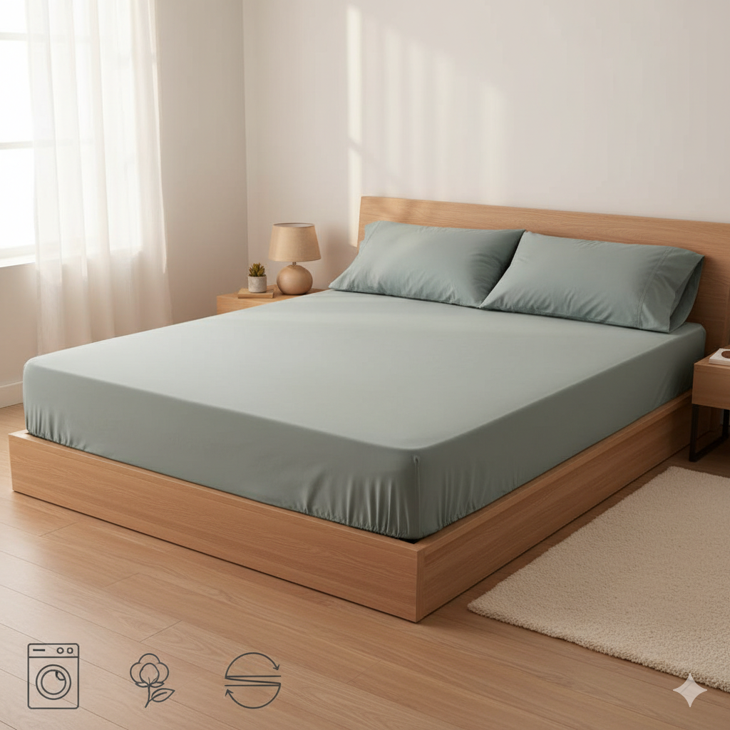 Bed Sheet - Cotton - Set 4 pieces - Multi Color - 180 cm